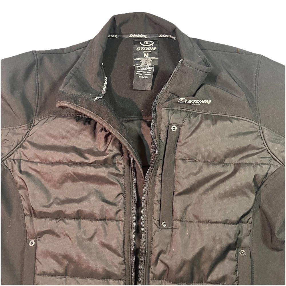 Dickies Storm Women's M Channel Quilted Jacket Black Water Resistant Soft Shell
